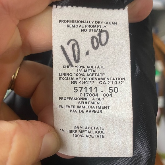 Jessica mcClintok Y2k 2000 olive green striped satin formal maxi dress xs 2 - Picture 6 of 9